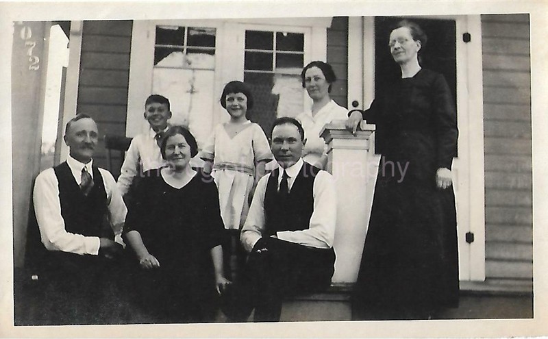 Found FAMILY PHOTO bw FREE SHIPPING Original ANTIQUE Portrait VINTAGE 07 28 Z