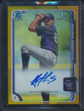 2015 Bowman Chrome Prospects Gold Refractor /50 Antonio Senzatela #BCAP-AS Auto