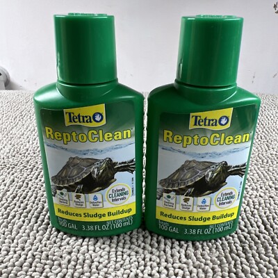 2 Bottles - Tetra ReptoClean 3.38  Fluid Ounce - Water Treatment for Aquatic