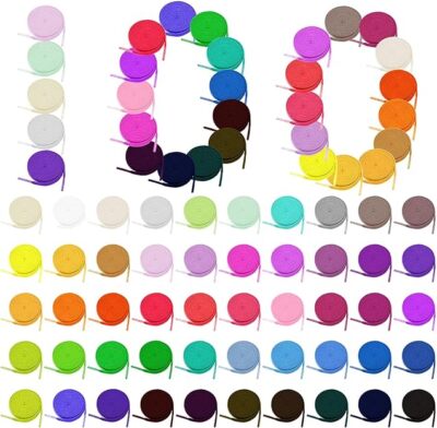 1 Pair 63'' 72'' Inch 8mm Replacement Premium Flat Athletic Shoe Laces 100 Colors