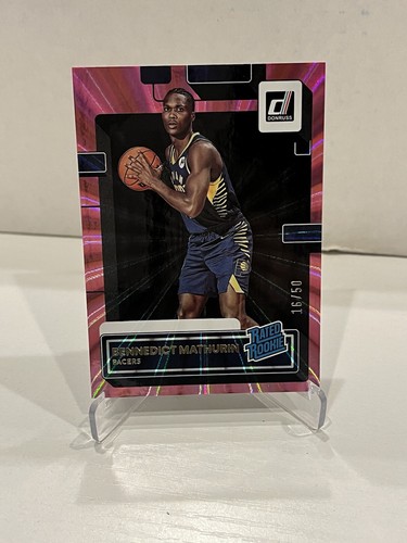 2022-23 Donruss Holo Pink Laser #206 Bennedict Mathurin 16/50 SP Pacers