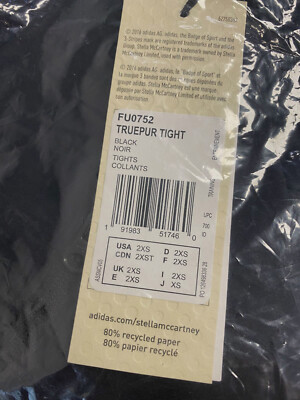 コレクション 20 $120 Adidas by Stella McCartney Women Black High-Waist Leggings