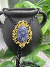 Rodeo Bolo Tie Western Cowboy Black Leather Necktie New Free Ship A4186