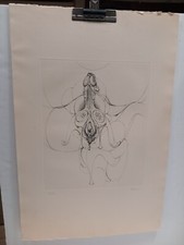 Hans Bellemer authentique gravure burin et pointe sèche 1971, signée, numérotée