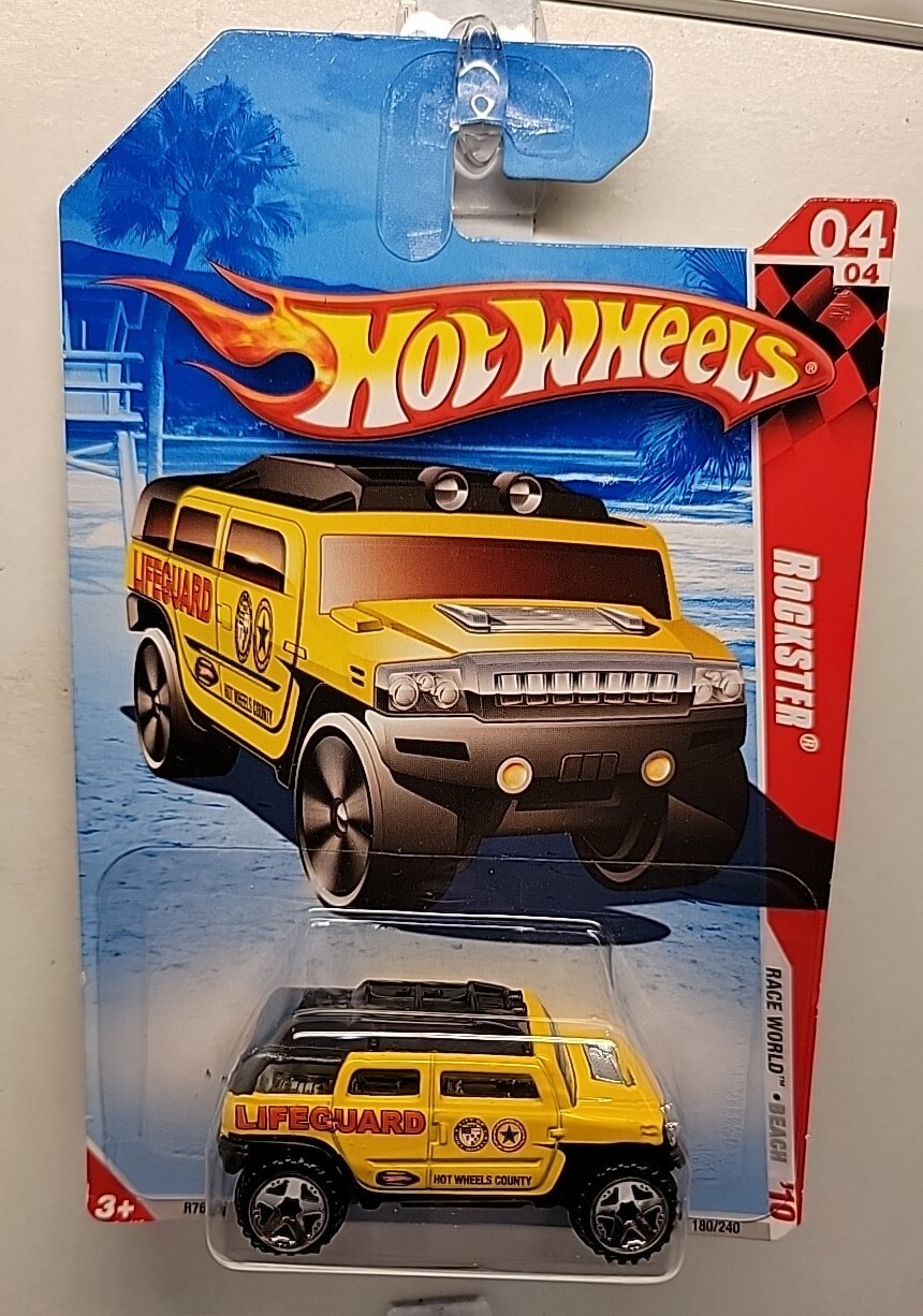 Hot Wheels 2010 Rockster #180 Yellow in protective case. 