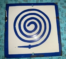 Antique - Porcelain, Fire Suppression Location ID Sign - RARE! Hang it High!