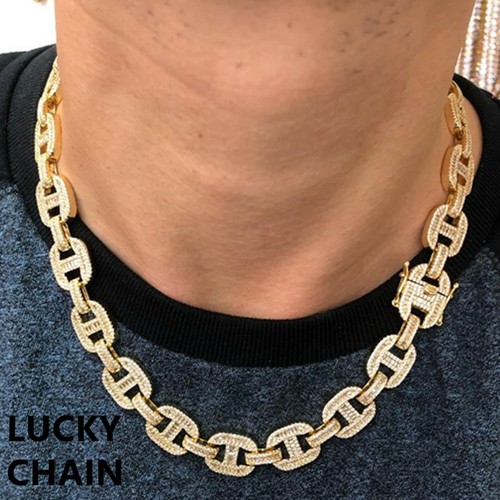 20''14K GOLD FINISH BLING OUT BEGGUET 