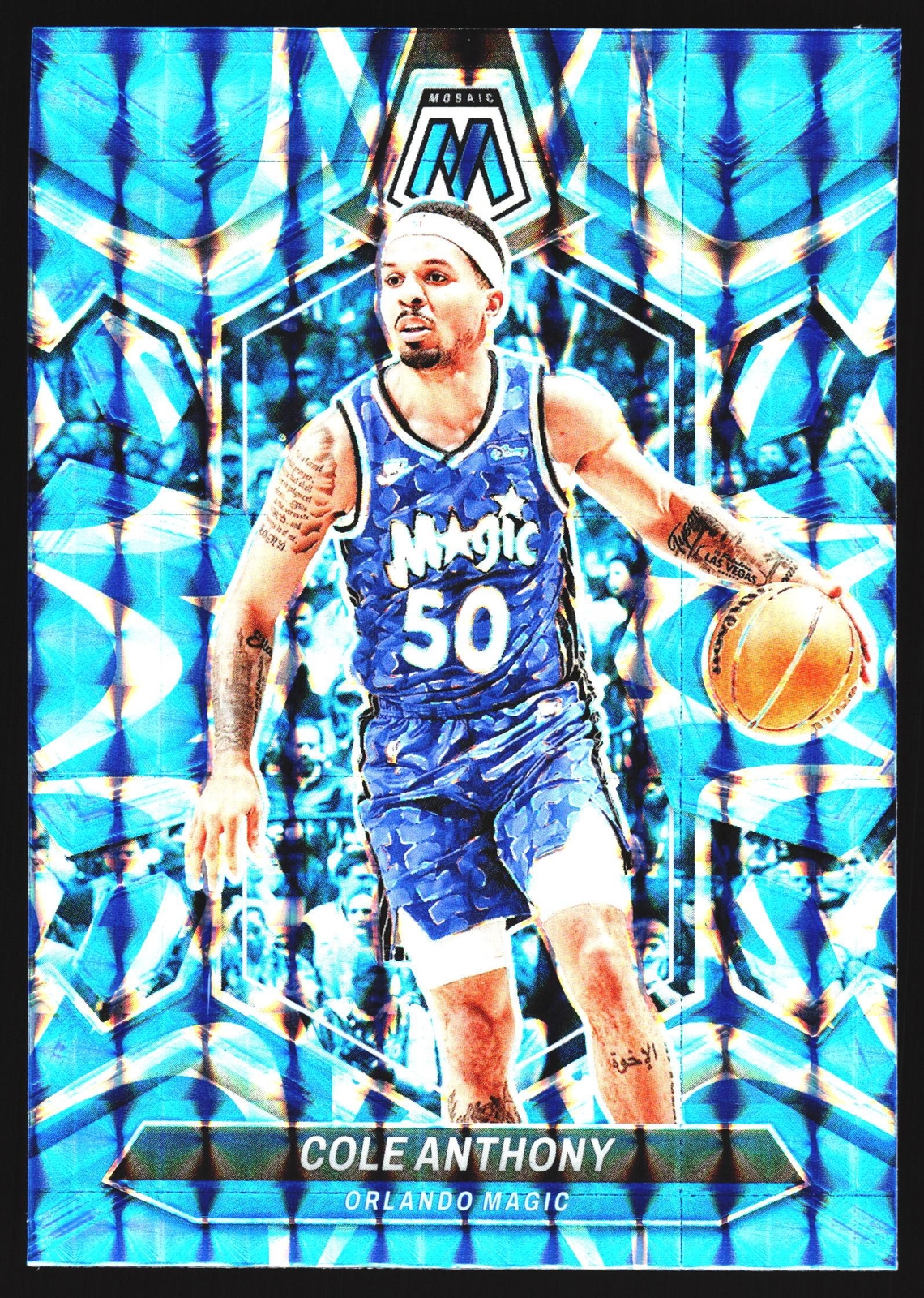 Cole Anthony Blue Prizm COLOR MATCH 2023-24 Panini Mosaic Orlando Magic