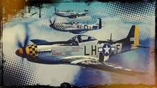 Aircraft airplane pop art vintage sky world war ii Custom Gaming Mat Desk 2837