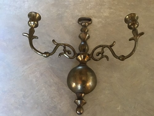 Mid-Century Brass Candle Sconces Holder Buy it Now MAKE OFFER! - Picture 3 of 3