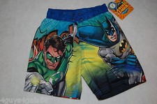 Toddler Boys Swim Trunks JUSTICE LEAGUE Batman Superman DC COMICS Size 2T 3T 4T
