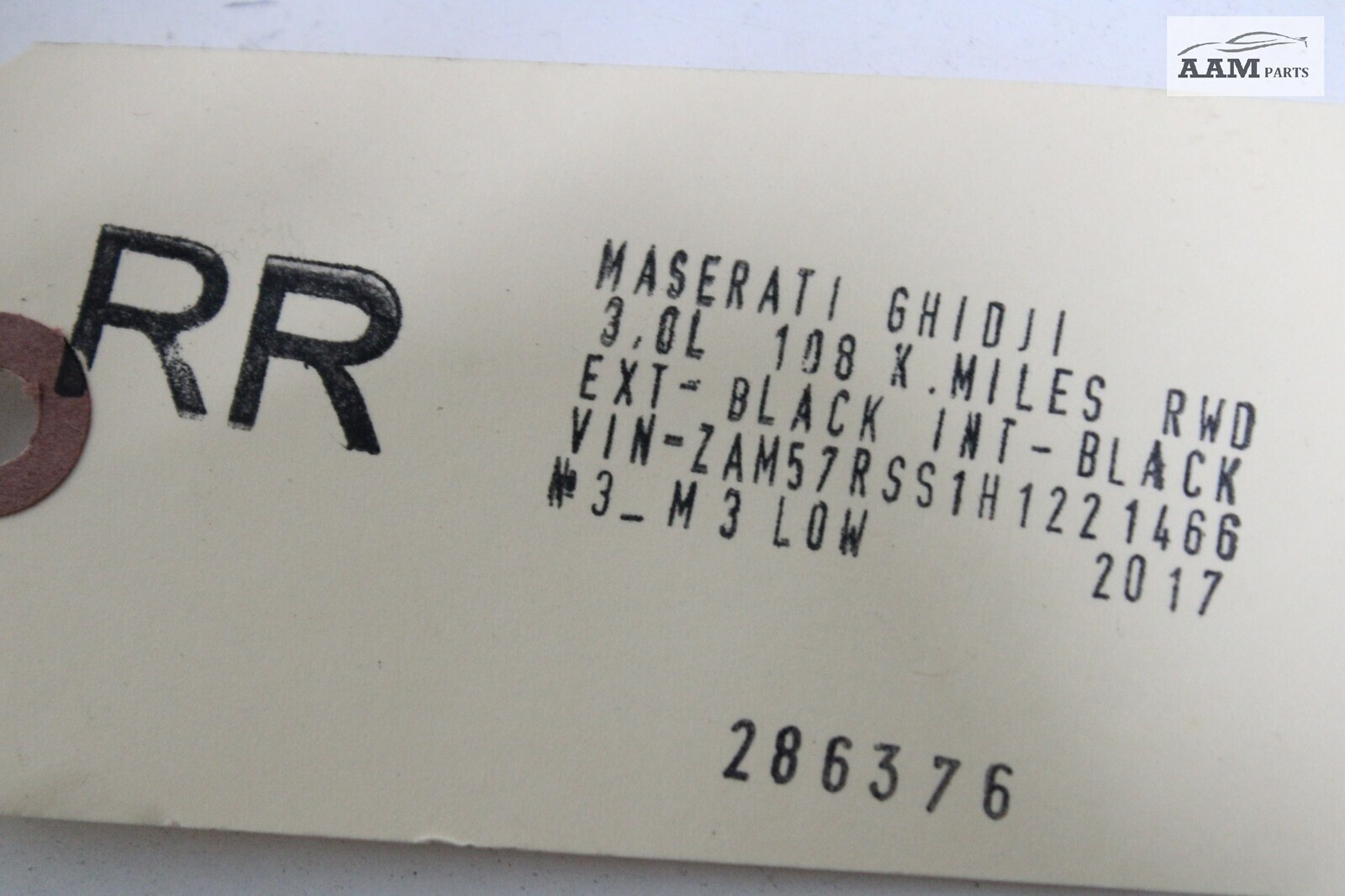 2014-21 MASERATI GHIBLI M157 REAR RIGHT SIDE DOOR WINDOW REGULATOR  OEM