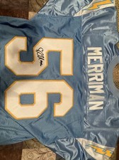 Shawne Merriman signed baby  blue San Diego Chargers Jersey