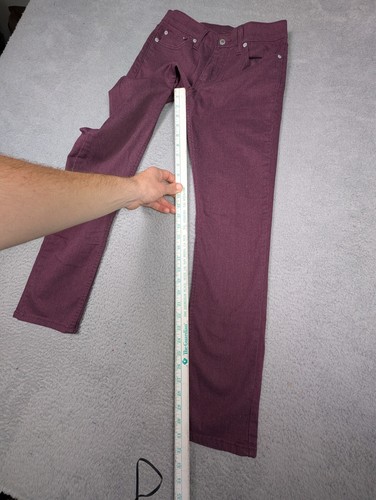 Levis 511 Chino Pants Mens 28x32 Maroon Slim Fit - Picture 6 of 10