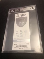 BECKETT Adam Vinatieri Auto NFL Scoring Points Record Signed Ticket 10/28/18 001
