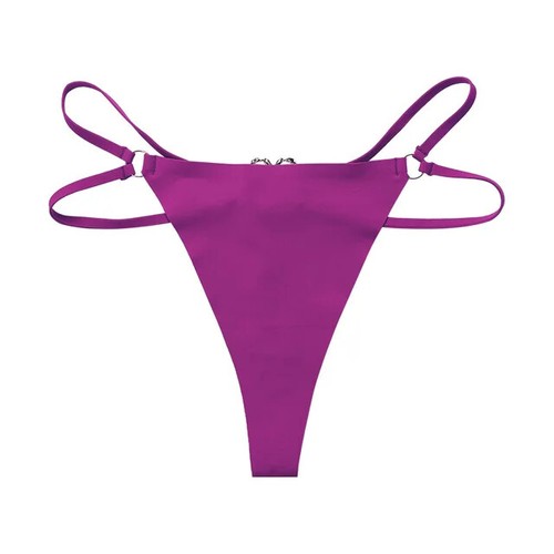 Ice Silk Girls Briefs Iron Ring Sexy Women G String Panties Underwear Thong Seam - Picture 10 of 17