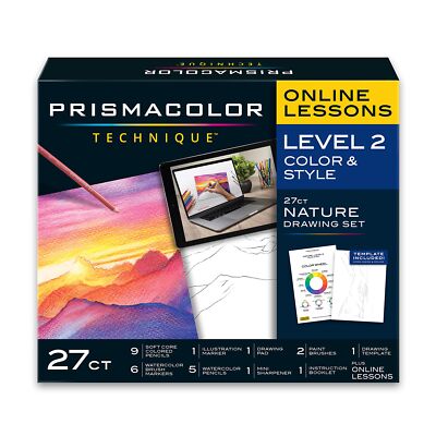 Technique Art Supplies And Digital Art Lessons Nature Drawing Set Level 2 Waterc