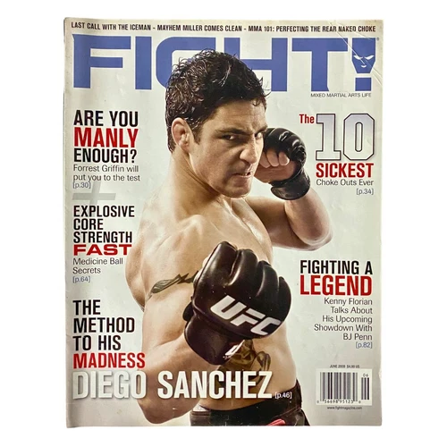 Fight! Magazine June 2009 Diego Sanchez Cover No Label