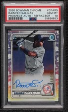 2020 Bowman Chrome Prospect Refractor Raimfer Salinas PSA 10 GEM MT Auto 0c6