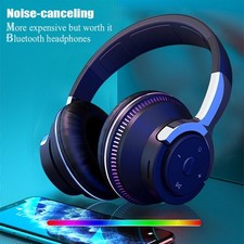 Bluetooth Wireless Headphones Noise Canceling Over Ear Stereo Headset Mic