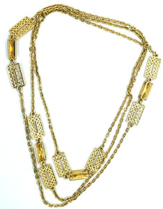 Authentic Gold plated Endless Cable Chain Necklace 135cm (524G)