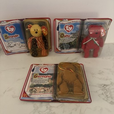 McDonalds Beanie Babies International Bears II: Osito, Spangle, Germania, New