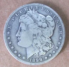 1899s Morgan Silver Dollar - Nice VG No Issues - Free Shipping!
