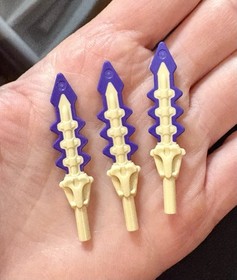 3 LEGO Ninjago Tan Minifigure Sword Dark Purple Serrated Blade Snake Skull Hilt