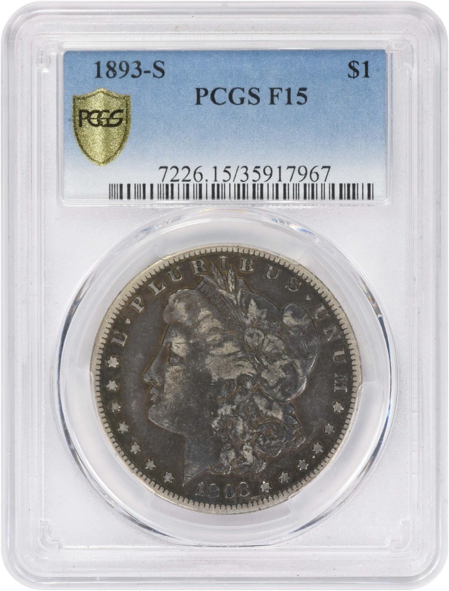 1893-S Morgan Silver Dollar F15 PCGS