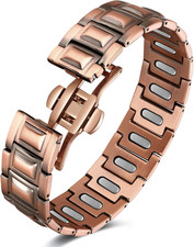Copper Magnetic Therapy Bracelet for Men with 5X Strength Magnets,99.99 Pure Co