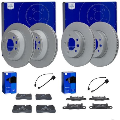 ATE BREMSSCHEIBEN + CERAMIC BELÄGE VORNE + HINTEN passend für VW TOUAREG 7P