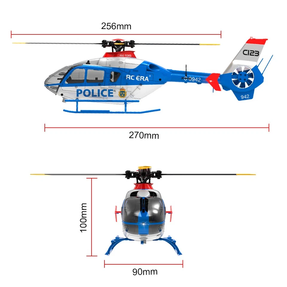 RC ERA EC135 RC Hubschrauber 6CH 6-axis Gyro Optical Flow Positioning 3DFlugzeug - Bild 4 von 4