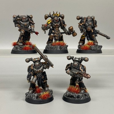 5 BEMALTE LEGIONÄRE EISENKRIEGER WARHAMMER 40K CHAOS SPACE MARINES KILL TEAM