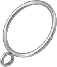 44 Pack Curtain Rings with Eyelets, Metal Drapery Ring for Pinch Pleat Curtains,