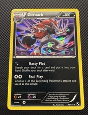 Zoroark 71/114 Reverse Holo rara carta Pokemon bianco e nero