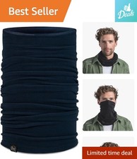 Versatile Lightweight Merino Wool Neck Gaiter - Eco-Friendly Face Mask in Black