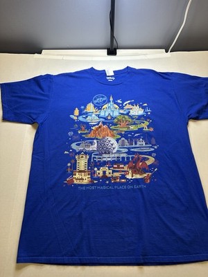 Disney World T-Shirt Blue Adult XL The Most Magical Place in the