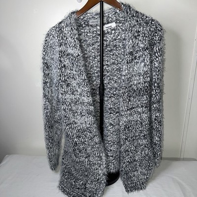 Absolutely Famous Fuzzy Knit Open Face Cardigan Sweater Women s Size Large