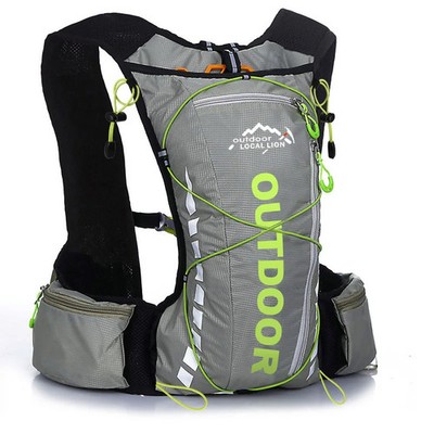 Bicycle backpack waterproof 8-liter hiking bag water bottle with 2L water bag