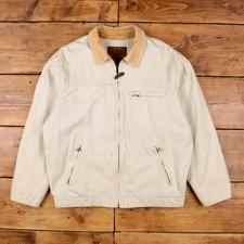 Vintage Roundtree & Yorke Workwear Jacket L Chore Barn Beige