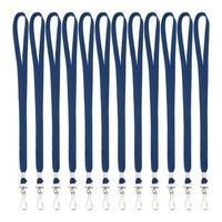 "25 StüCk 17,3\" Polyester Flachband Mit Karabiner FüR SchlüSsel, Dunkelblau FüR"