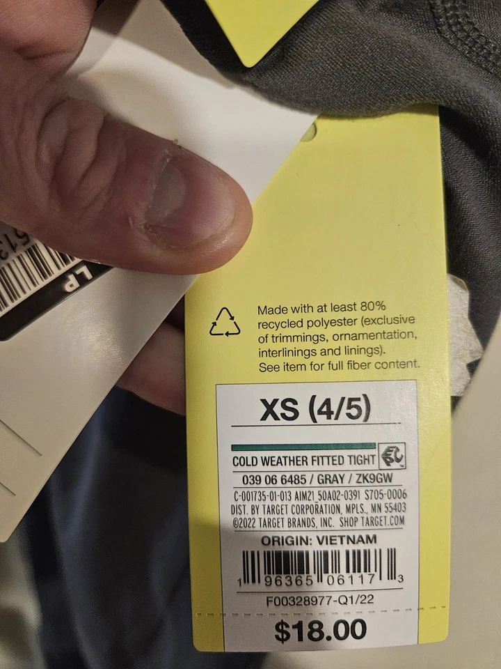 ALL IN MOTION JUVENIL CLIMA FRÍO AJUSTADO AJUSTADO: GRIS: NUEVO CON ETIQUETAS: TALLA XS (4/5) Foto 4 de 4