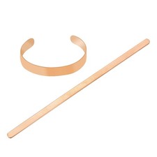 2 Pcs Bracelet Blanks 1/4" x 6" Stainless Steel Stamping Bangle Blank, Rose Gold
