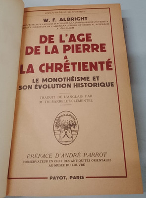 Von der Steinzeit zum Christentum Monotheismus und seine Entwicklung Payot 1951