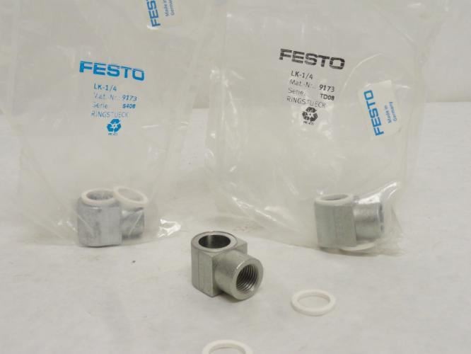 209773 New-No Box; Festo LK-1/4 Lot-3; Ring Piece 9173; W/Two Seals; Size: 1/4"