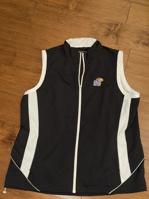 Kansas University KU Sleeveless Zip-Up Adidas Vest XL