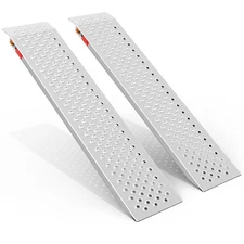 VNN Aluminum Shed Ramp 2PCS - 4' Long Loading Ramp for Riding Mower, Lightwei...