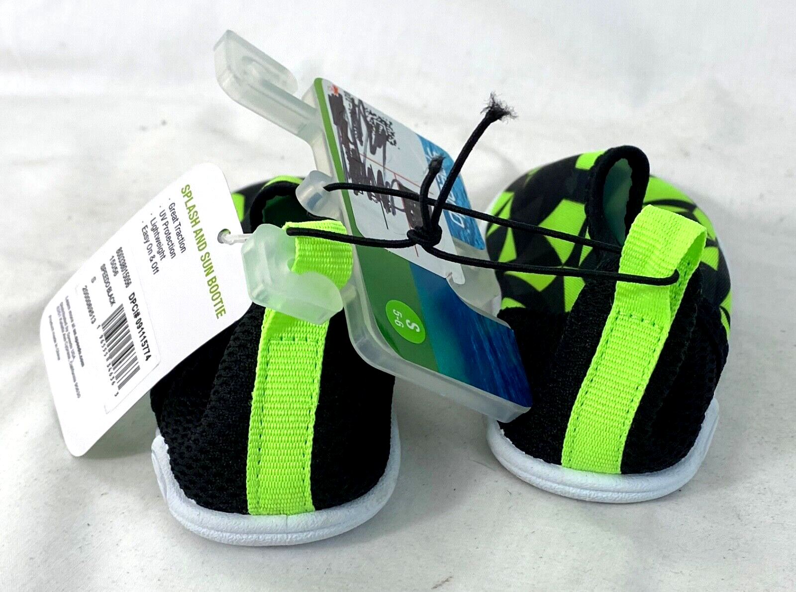 SAOLA scarpe acqua Speedo bambino piccole (5 6) nero giallo suola esterna trazione elastiche