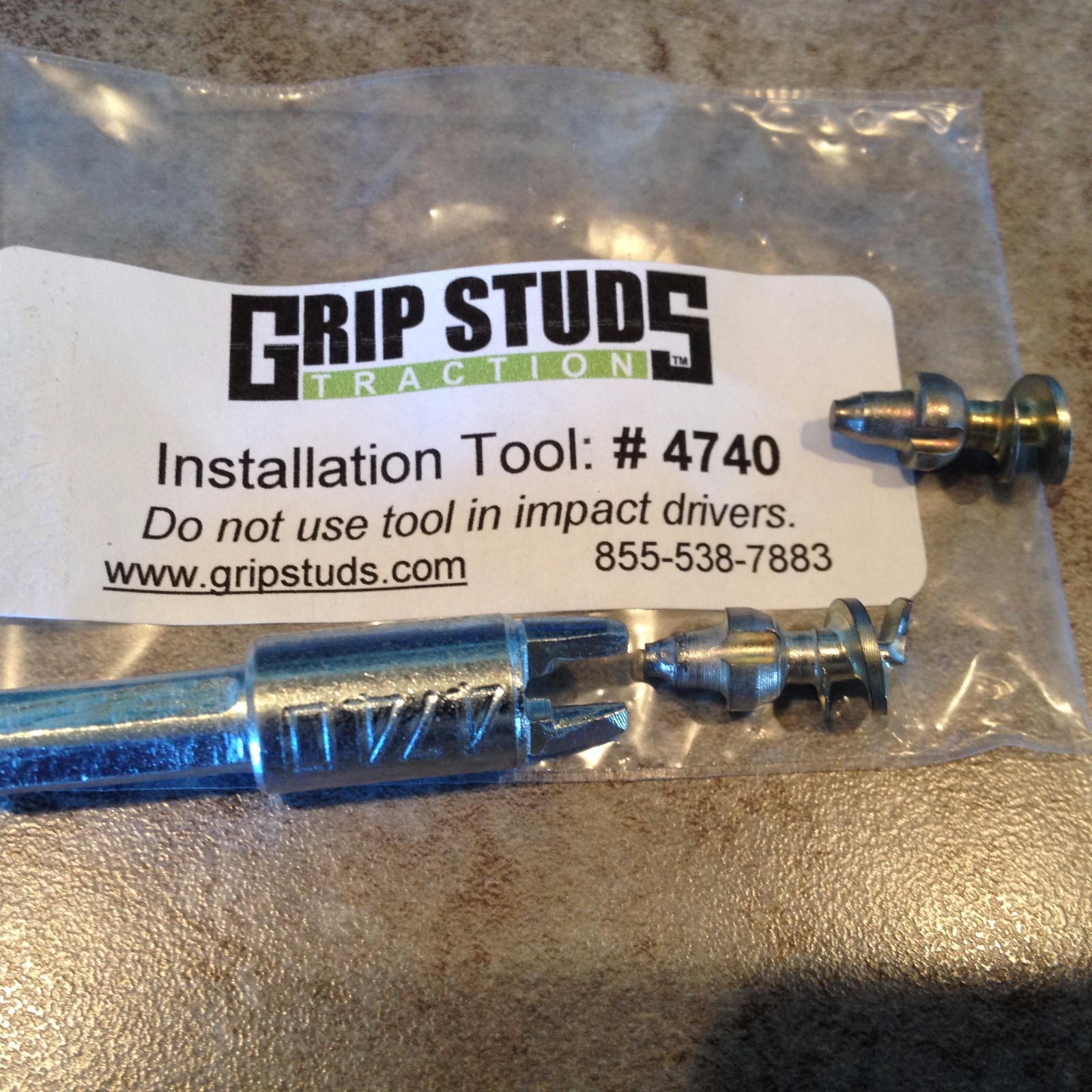 Motorcycle Tire Studs, 4700 4740 Install Tool Front Tire Studs Grip