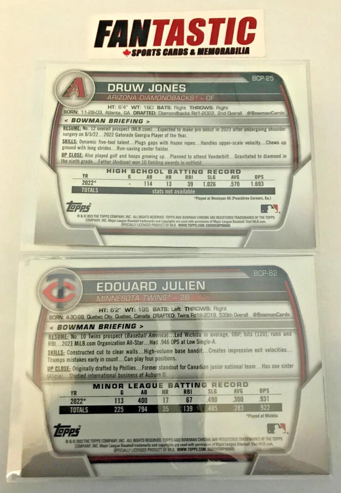 2023 Bowman Prospect CHROME You Pick #BCP-1 to BCP-200 - Image 2 of 2